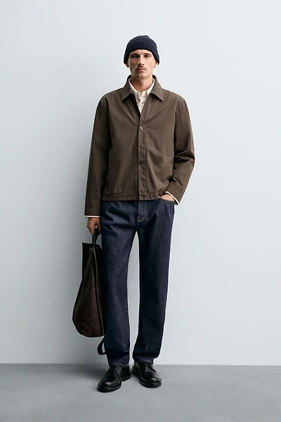 WASHED REGULAR FIT OVERSHIRT