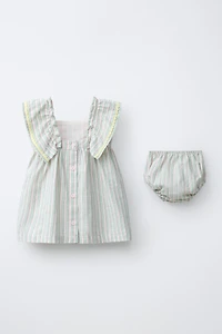 WAVY TRIM DRESS AND PANTY