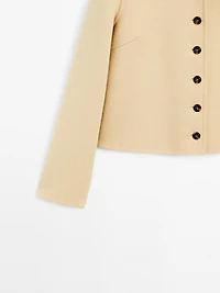 Short wool blend coat