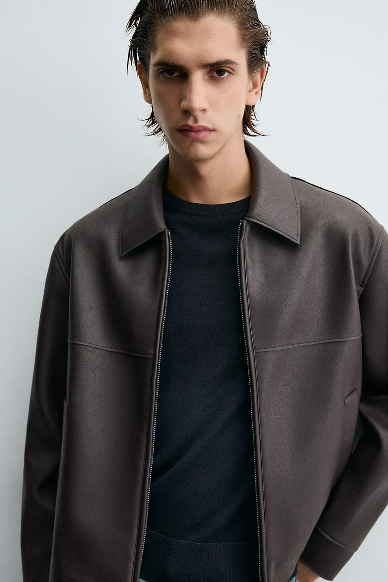 BLOUSON EN MATIÈRE SYNTHÈTIQUE