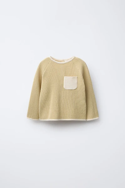CONTRAST PIPING SWEATER