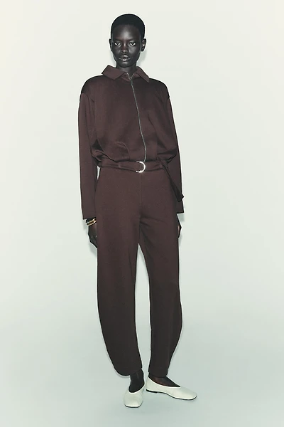 PLUSH BELTED PANTS