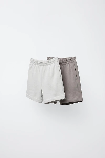 TWO-PACK PLAIN SHORTS