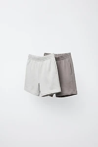 TWO-PACK PLAIN SHORTS