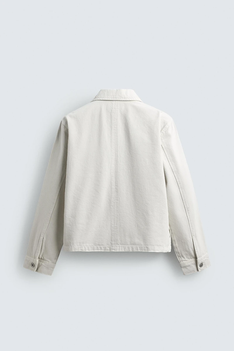 ZIP-UP DENIM OVERSHIRT