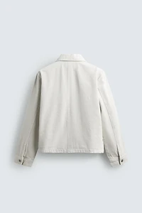 ZIP-UP DENIM OVERSHIRT