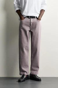 WASHED STRAIGHT FIT PANTS