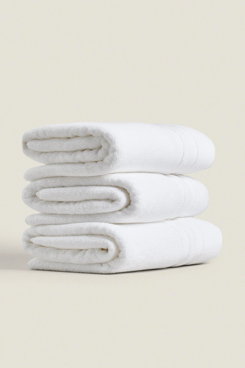 SERVIETTE DE BAIN EXTRA-DOUCE DOUBLE FRISE