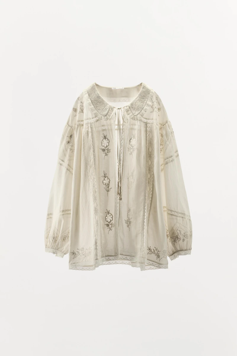 CHEMISE BRODÉE À FLEURS LIMITED EDITION