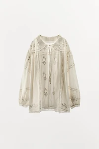 CHEMISE BRODÉE À FLEURS LIMITED EDITION