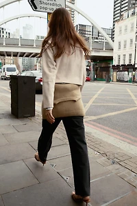 FAUX SUEDE CROPPED JACKET