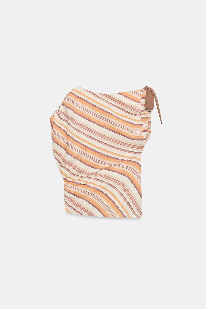 LINEN STRIPED TOP