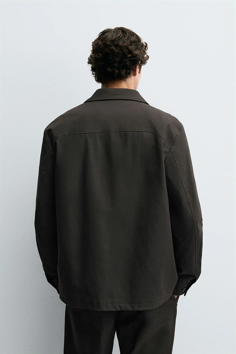 RELAXED FIT TWILL OVERSHIRT