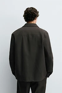 RELAXED FIT TWILL OVERSHIRT