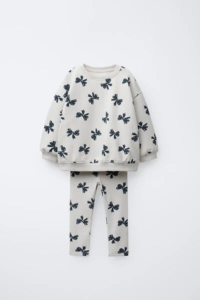 ENSEMBLE DE JOGGING SWEAT ET LEGGING CÔTELÉ IMPRIMÉ