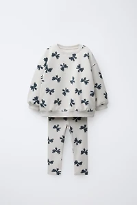 ENSEMBLE DE JOGGING SWEAT ET LEGGING CÔTELÉ IMPRIMÉ