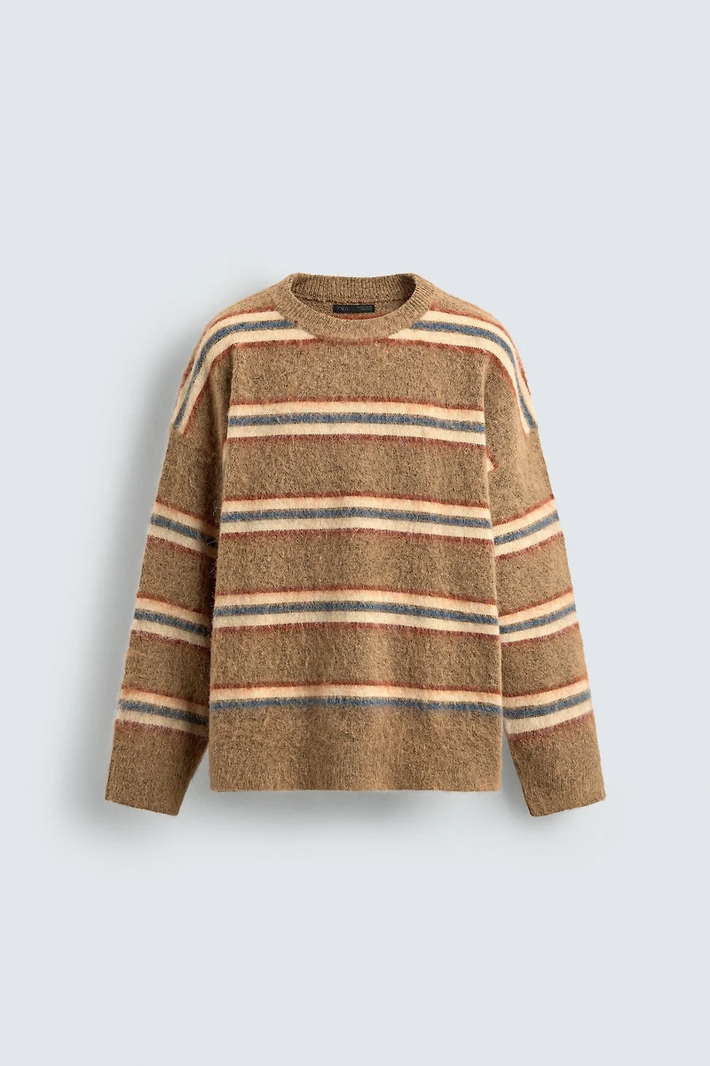 BRUSHED JACQUARD STRIPED JUMPER