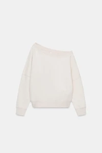 ASYMMETRIC PLUSH SWEATSHIRT