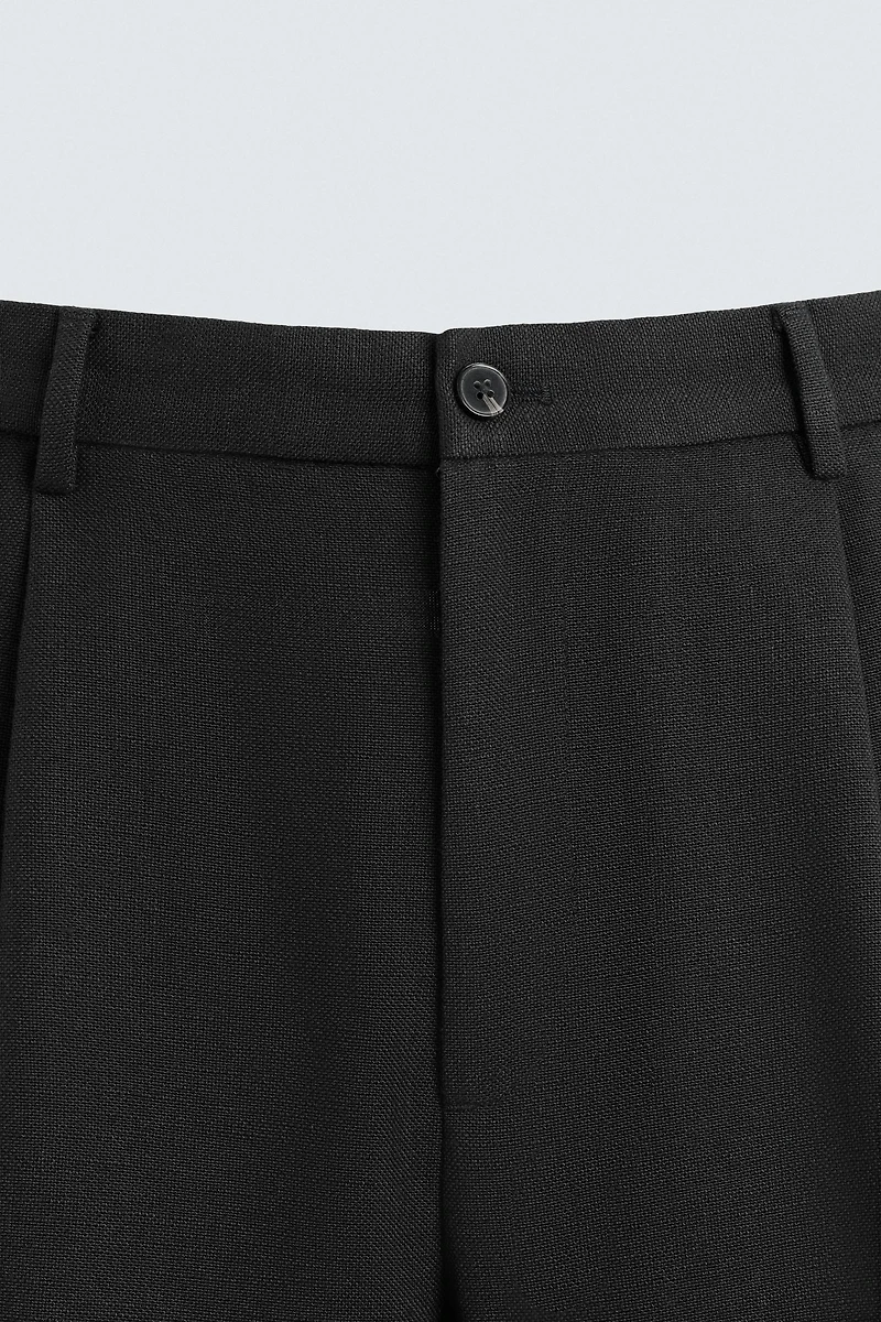 PANTALON COUPE DÉCONTRACTÉE À PLIS