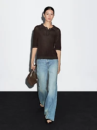 Pull polo col contrastant