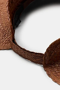 100% RAFFIA BRAIDED VISOR