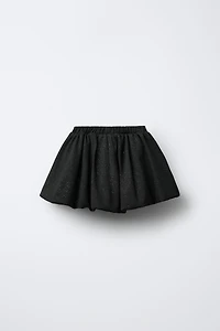 SHINY PONTE BALLOON SKIRT