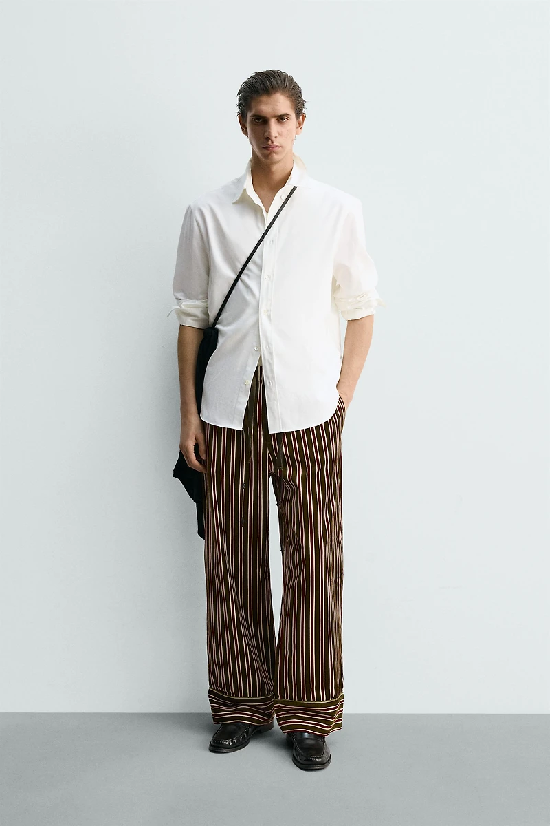 LIMITED EDITION VELVET CONTRAST STRIPED PANTS