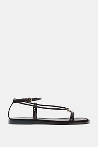 LEATHER THIN STRAP SANDALS