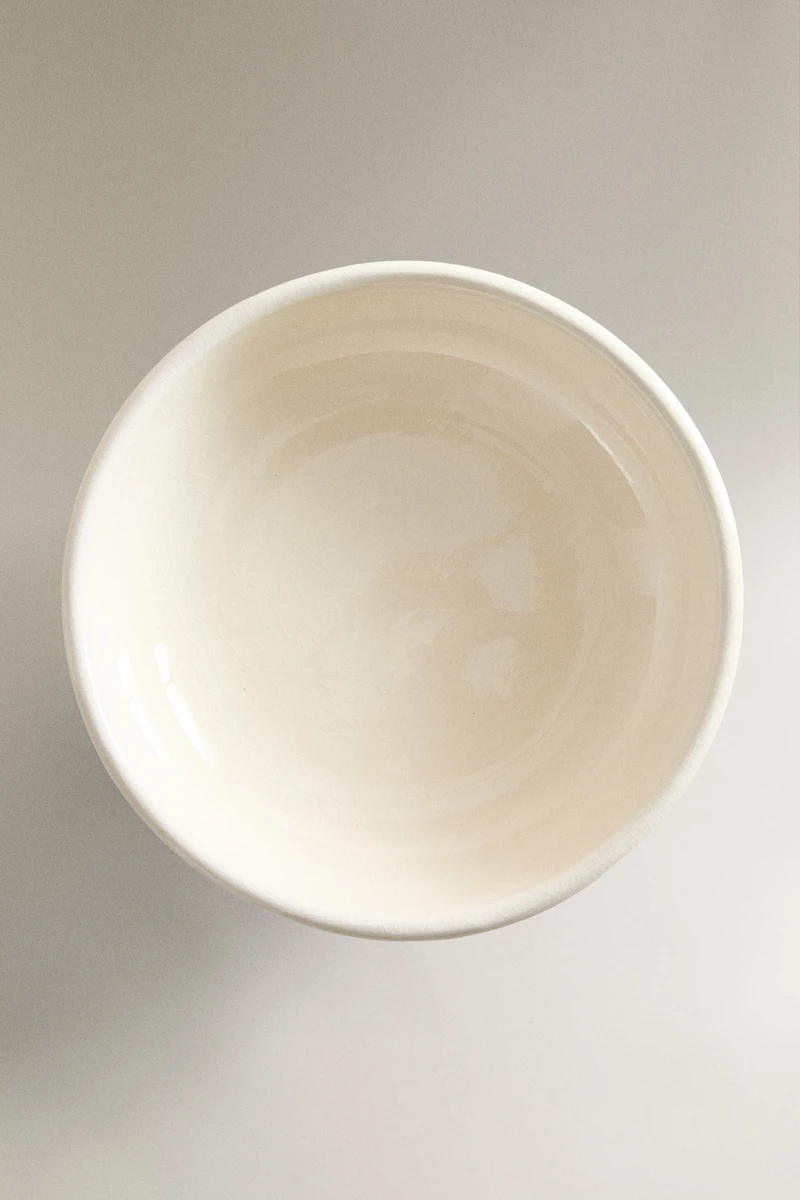 EARTHENWARE FRUIT BOWL WITH STAND