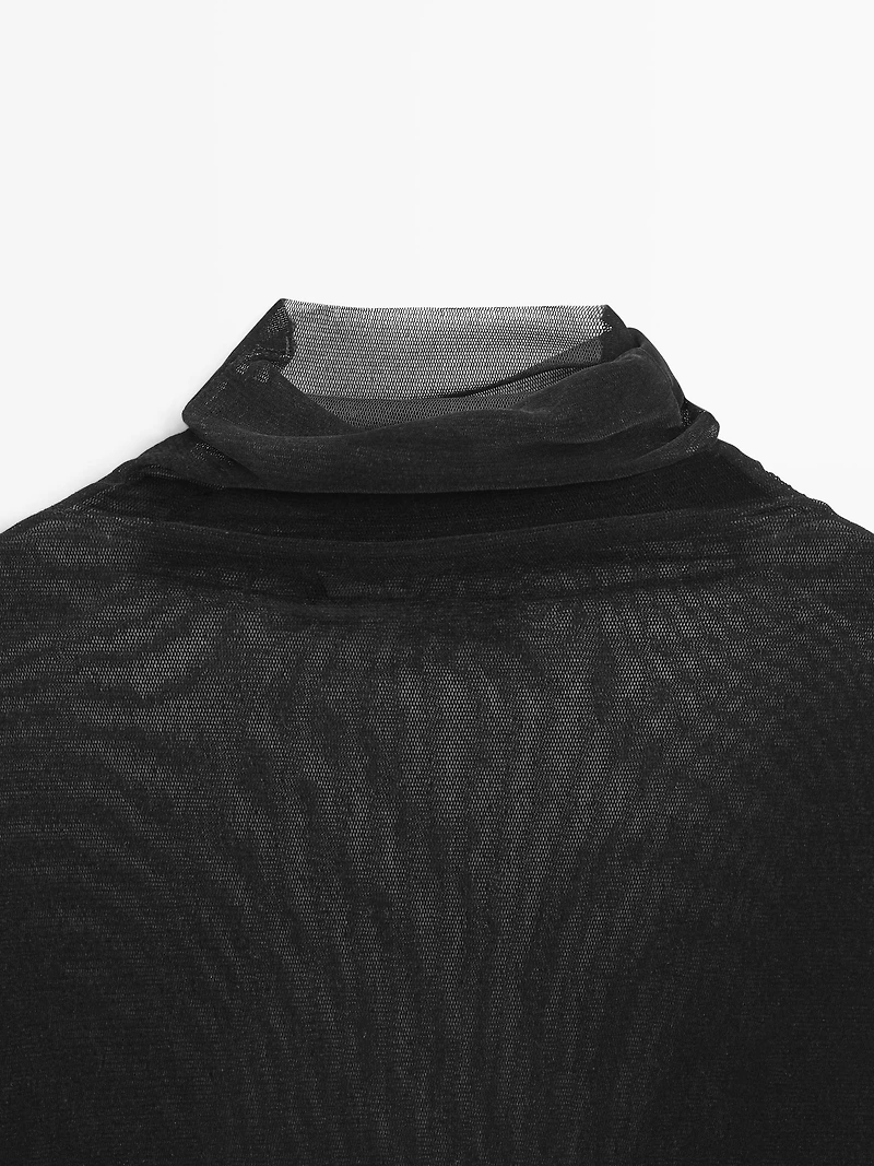 T-shirt manches longues semi-transparent