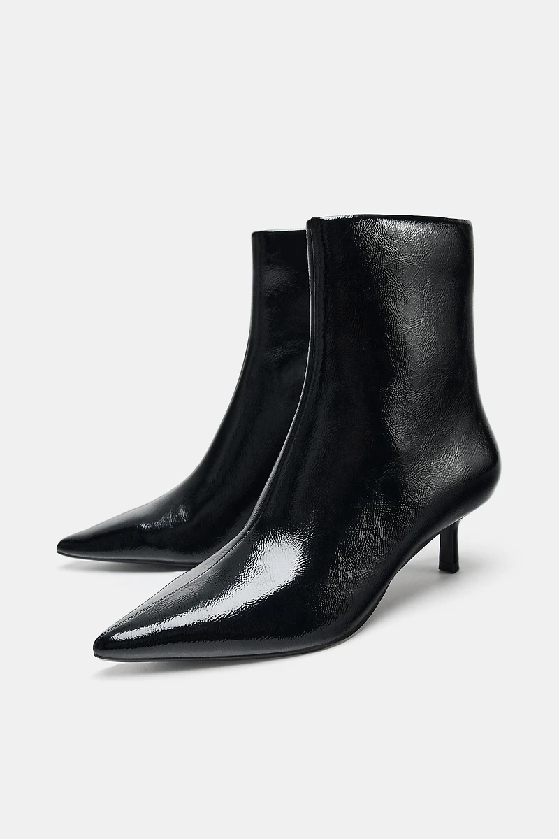 KITTEN HEEL ANKLE BOOTS