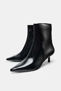 KITTEN HEEL ANKLE BOOTS