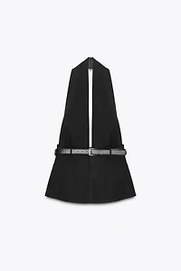 BELTED HALTER TOP
