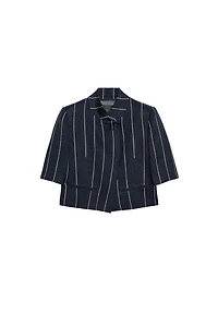 STRIPED LINEN BLEND JACKET ZW COLLECTION