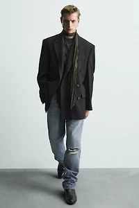 VESTE CROISÉE DE COSTUME À RAYURES TENNIS ÉDITION LIMITÉE