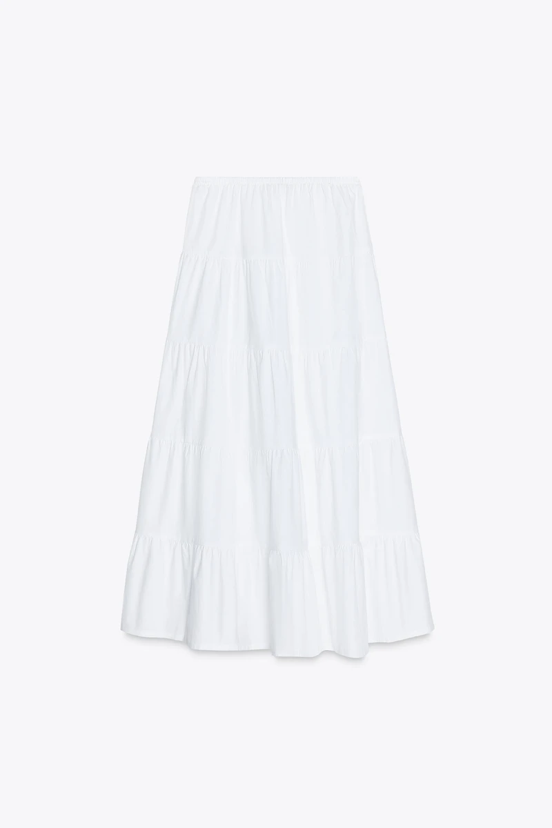 TIERED MAXI SKIRT