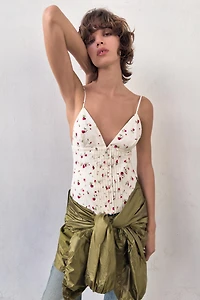 PLEATED STRAP TOP