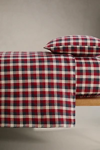 CHRISTMAS TARTAN CHECK COTTON FLANNEL DUVET COVER