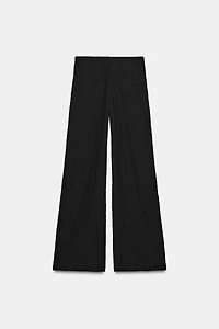 TEXTURED STRAIGHT LEG PANTS