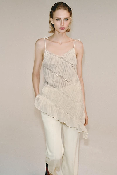 ZW COLLECTION ASYMMETRIC PLEATED TOP