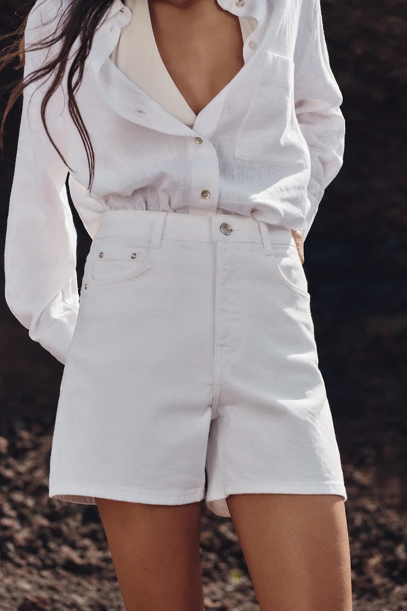 Z1975 HIGH-WAISTED MOM FIT SHORTS