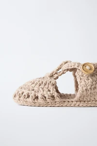 COTTON KNIT SANDALS
