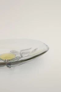 LEMON GLASS DESSERT PLATE