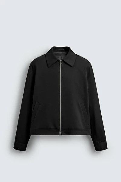REGULAR FIT ZIP-UP OVERSHIRT