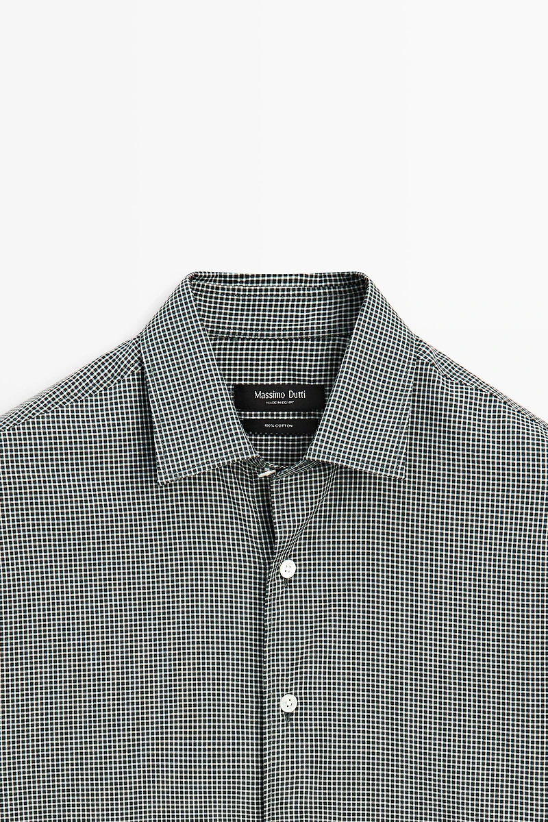 100% cotton check regular fit shirt