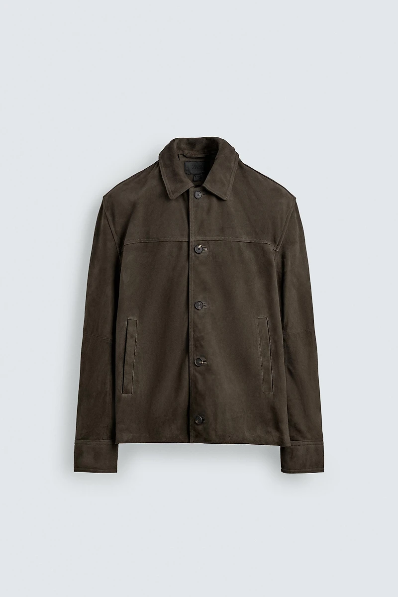 REGULAR FIT SUEDE LEATHER JACKET
