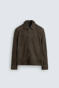 REGULAR FIT SUEDE LEATHER JACKET
