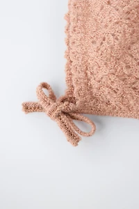 OPENWORK KNIT BONNET