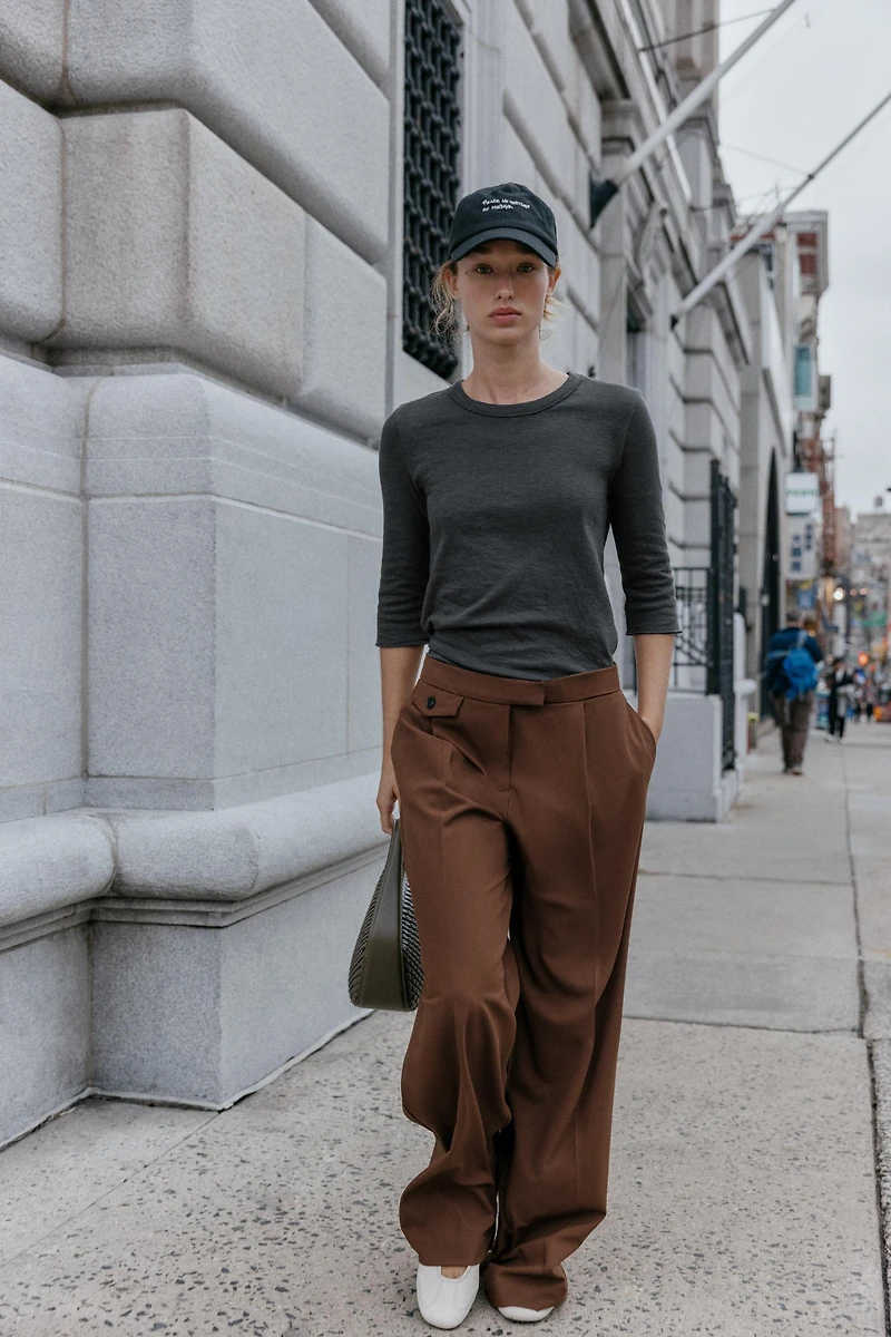 PANTALON LARGE PINCES