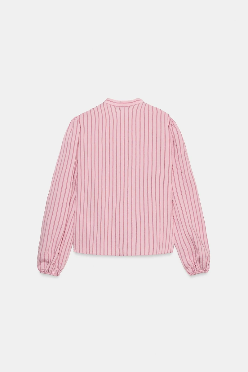 RUFFLED STRIPED SHIRT